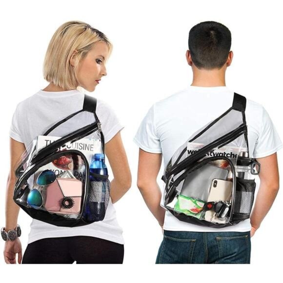 Clear Sling Bag, Clear Bag Stadium Approved, Transparent Shoulder Crossbody - Picture 6 of 7